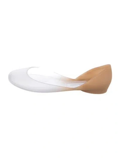 Pre-owned Christopher Esber Rubber Ballet Flats In White