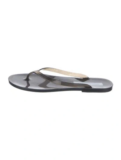 Pre-owned Christopher Esber Rubber Flip Flops In Blue