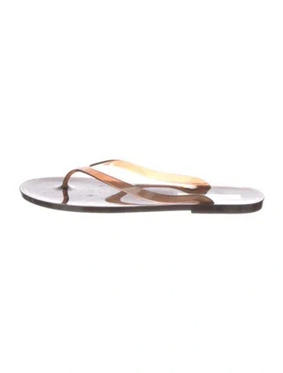 Pre-owned Christopher Esber Rubber Flip Flops In Brown