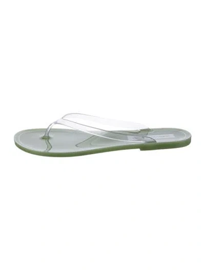 Pre-owned Christopher Esber Rubber Flip Flops In Green