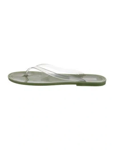 Pre-owned Christopher Esber Rubber Flip Flops In Green