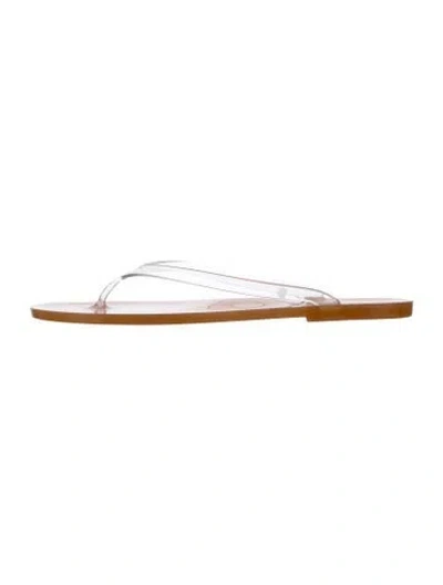 Pre-owned Christopher Esber Rubber Flip Flops In Silver