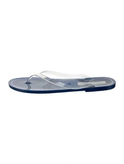Pre-owned Christopher Esber Rubber Flip Flops In Silver
