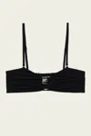 Christopher Esber Ruched Crescent Bandeau In Black In Black