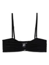 Christopher Esber Ruched Crescent Bandeau In Black