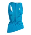 Christopher Esber Tank Top In Blue Viscose In Blue