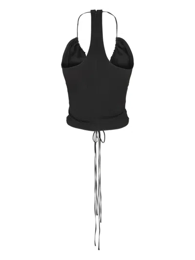 Christopher Esber Ruched-detail Top In Black
