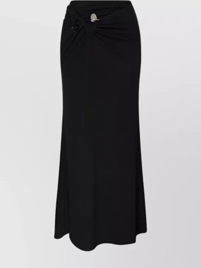 Christopher Esber Ruched High Waist Ankle Length Skirt With Buckle Detail