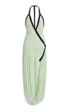 Christopher Esber Ruched Jersey Midi Dress In Green