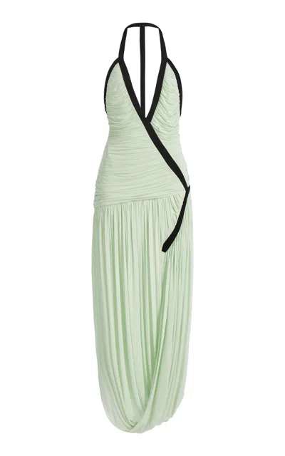 Christopher Esber Ruched Jersey Midi Dress In Green