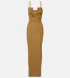 Christopher Esber Ruched Maxi Dress In Green