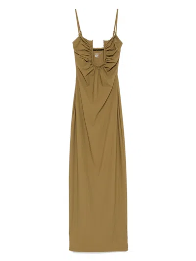 Christopher Esber Ruched Maxi Dress In Multicolor