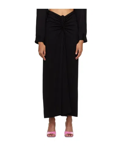 Christopher Esber Ruched Maxi Skirt In Black