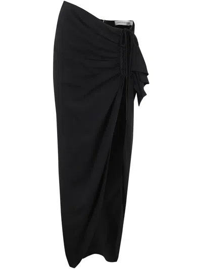 CHRISTOPHER ESBER RUCHED MIDI SKIRT