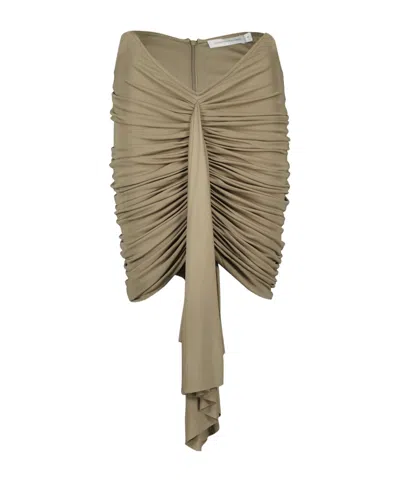 Christopher Esber Ruched Mini Skirt In Black