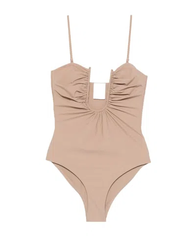CHRISTOPHER ESBER CHRISTOPHER ESBER ARCED RUCHED ONE-PIECE SWIMWEAR