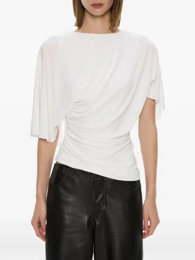 Christopher Esber Ruched Open-back Top In White