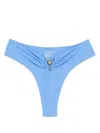 Christopher Esber Ruched Orbit Bikini Bottoms In Blue