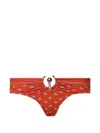 Christopher Esber Ruched Orbit Bikini Briefs In Orange