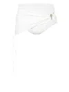 Christopher Esber Ruched Orbit Bikini Skirt In White