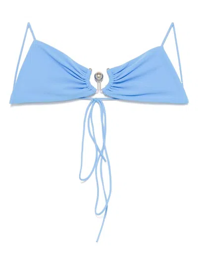 CHRISTOPHER ESBER RUCHED ORBIT BIKINI TOP