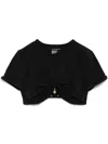 Christopher Esber Pleated Track Detail Short Blouse In Black