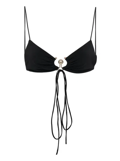 Christopher Esber Ruched Orbit Triangle Bikini Top