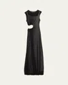 Christopher Esber Embellished Cutout Layered Stretch-jersey Maxi Dress In Black