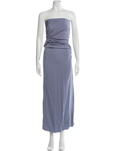 Pre-owned Christopher Esber Ruffle Embellishment Dress Set In Purple