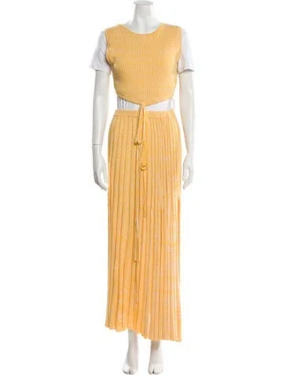 Pre-owned Christopher Esber Ruffle Embellishment Skirt Set W/ Tags In Yellow