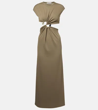 Christopher Esber S-buckle Embellished Maxi Dress In Green