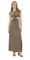 Christopher Esber Buckle-detail Maxi Dress In Eucalypt
