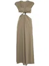 Christopher Esber Buckle-detail Maxi Dress In Neutrals