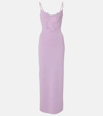 Christopher Esber Salacia Cutout Jersey Maxi Dress In Purple