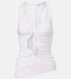 Christopher Esber Salacia Cutout Ruched Tank Top In White