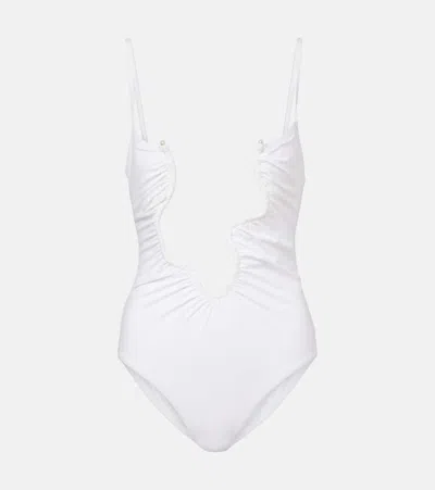 Christopher Esber Salacia Cutout Swimsuit In White