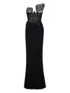 Christopher Esber Lace-bustier Strapless Salacia Gown In Black