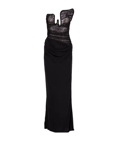 CHRISTOPHER ESBER SALACIA LACE-PANELLED MAXI GOWN
