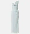 Christopher Esber Salacia Ruched Jersey Gown In Blue