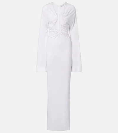 Christopher Esber Salacia Ruched Maxi Dress In White