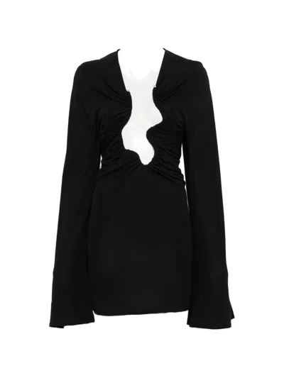 Christopher Esber Salacia Ruched Mini Dress In Black