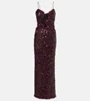 Christopher Esber Salacia Sequined Gown In Brown