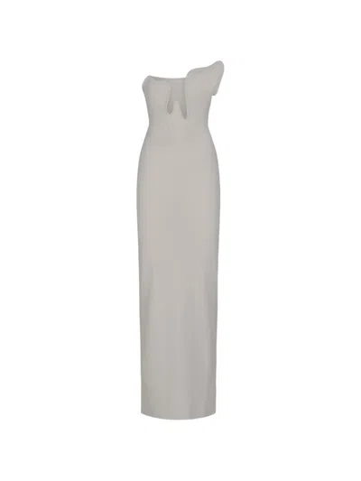 Christopher Esber Salacia Strapless Dress In Gray