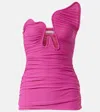 Christopher Esber Salacia Strapless Ruched Top In Pink