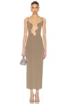 Christopher Esber Salacia Wire Column Dress In Eucalypt