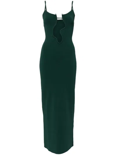 Christopher Esber Salacia Wire Column Dress In Green