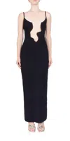Christopher Esber Salacia Viscose Column Long Dress In Black