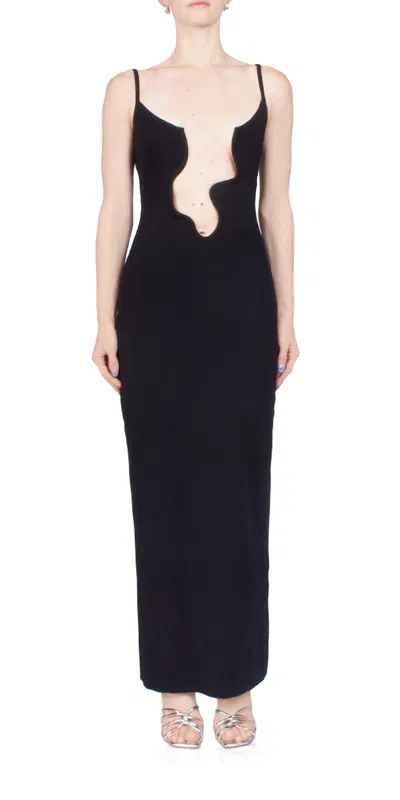 Christopher Esber Salacia Wire Column Dress In Black