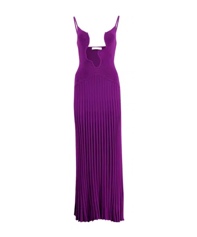 Christopher Esber Salacia Wired Cut-out Maxi Dress In Purple