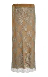 Christopher Esber Sã¨pienne Lace Suede Belted Skirt